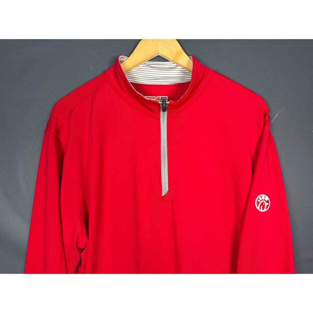 Oobe Hydrovent Chick-fil-A Mens XL 1/4 Zip Pullover Red Performance Sweatshirt